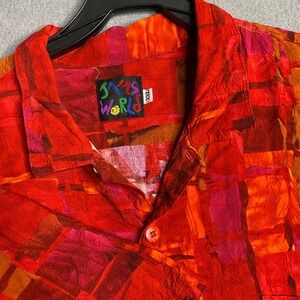 Vintage‎ Jam's World Rayon shirt xxl abstract hawaiian art print 90s